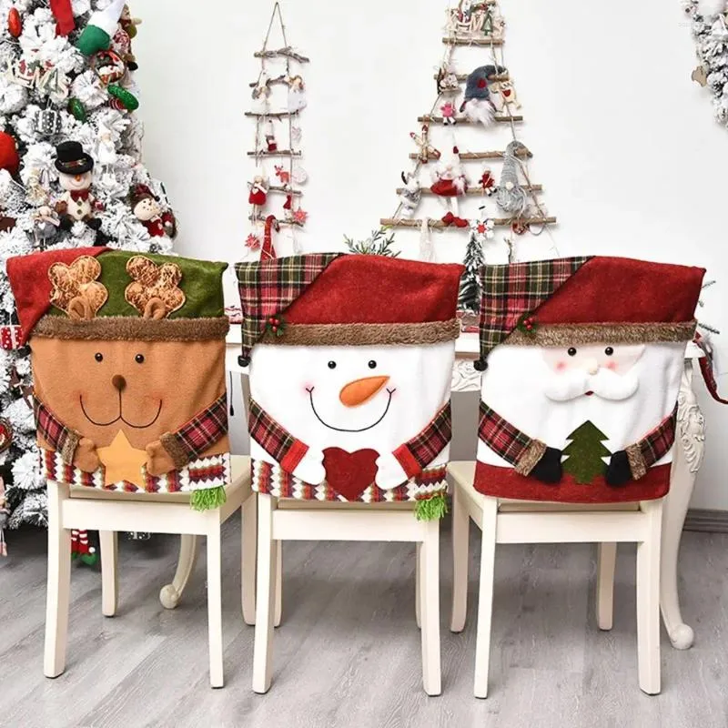 Stoelhoezen eetkamer decor Kerstman Claus Back Home Decoratie keukenbenodigdheden stoelhoes kerst kerstmis