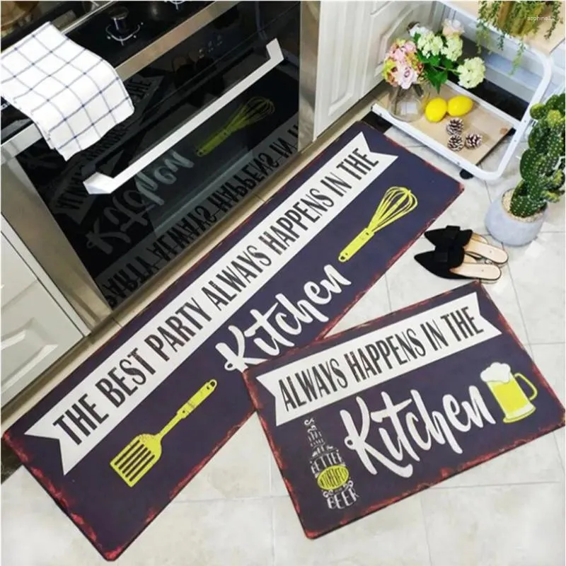 Carpets Arrival PV Leather Skins Kitchen Carpet Rugs Mats Door Bathroom Absorbent Slip-resistant Doormats Modern Mat