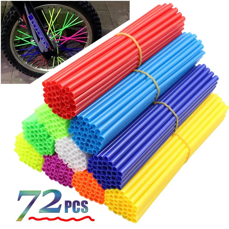 17cm Universal Dirt Bike Spoke Covers Motorcycle Wheel Rim Spoke Wrap ...