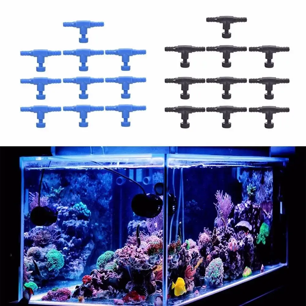4mm justerbar luftpumpvolym Aquarium Airline Regulator Flödeskontroll Ventil Pipe Connector Fish Tank Accessories
