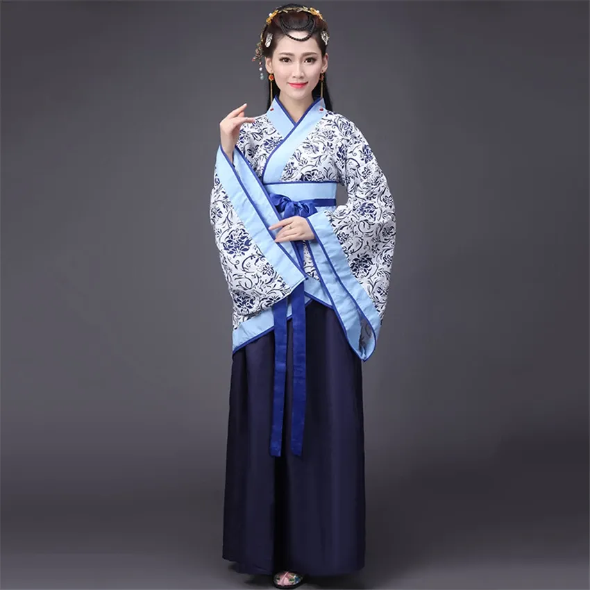 12STYLES 여성 중국 중국 전통 고대 댄스 의상 여성 전국 무대 민족 HANFU 자수 탕 슈트 레이디를위한