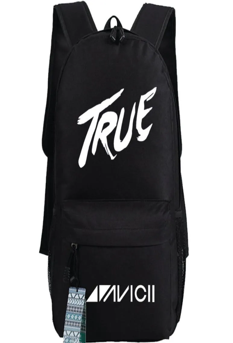 True Backpack Avicii Top DJ School Bag Daypack Tim Bergling Music Bag al aire libre Rucksack Sport Day Pack3986080