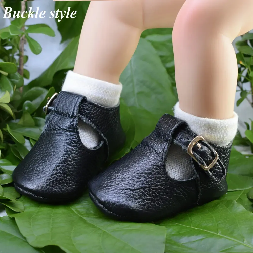 Sneakers Baby Shoes Rose gold genuine Leather Casual Princess Girls Baby Kids Solid Crib Babe Infant Toddler Cute Mary Jane Shoes