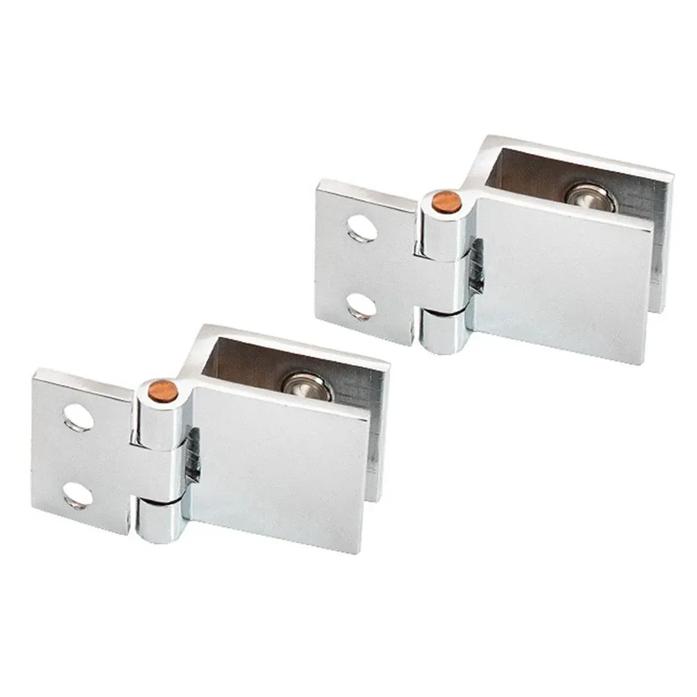 Upgrade Your Cabinets with 2 Pcs Silver Bathroom Shower Glass Door Hinges Durable Zinc Alloy Material Suitable for 5 8mm Glass