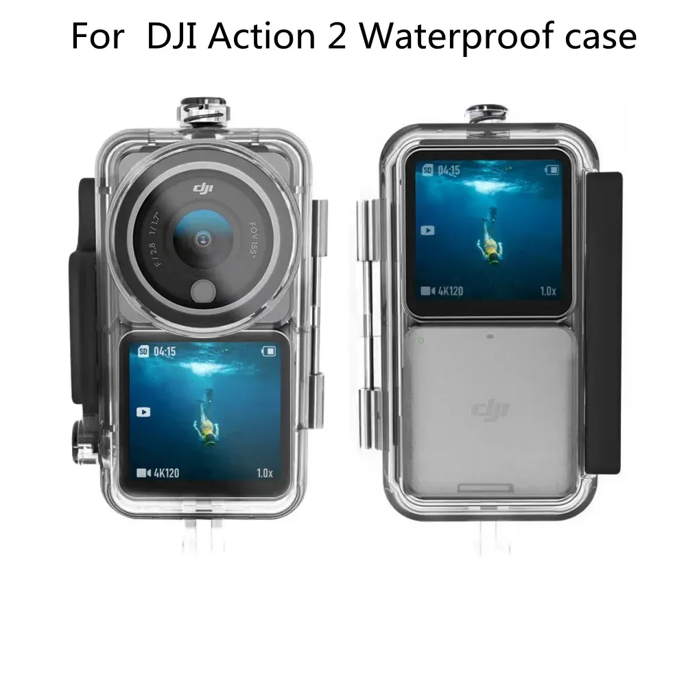 カメラDJIアクション用防水ハウジングケース2保護45m水中ダイブケースシェルDJIアクション2アクションカメラ