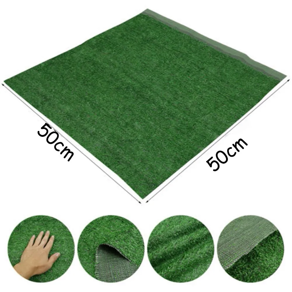 Tapis de gazon artificiel pp + pe vert faux jardin synthétique paysage pelouse tapis 50 * 50cm 50 * 100cm 100 * 100cm 100 * 200cm