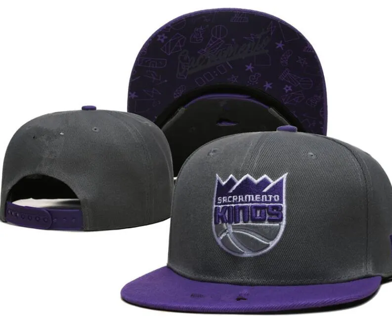 American Basketball "Kings" Snapback Hats 32 Teams Luxury Designer Finals Champions Locker Room Casquette Sports Hat Strapback Snap Back Adjustable Cap a3