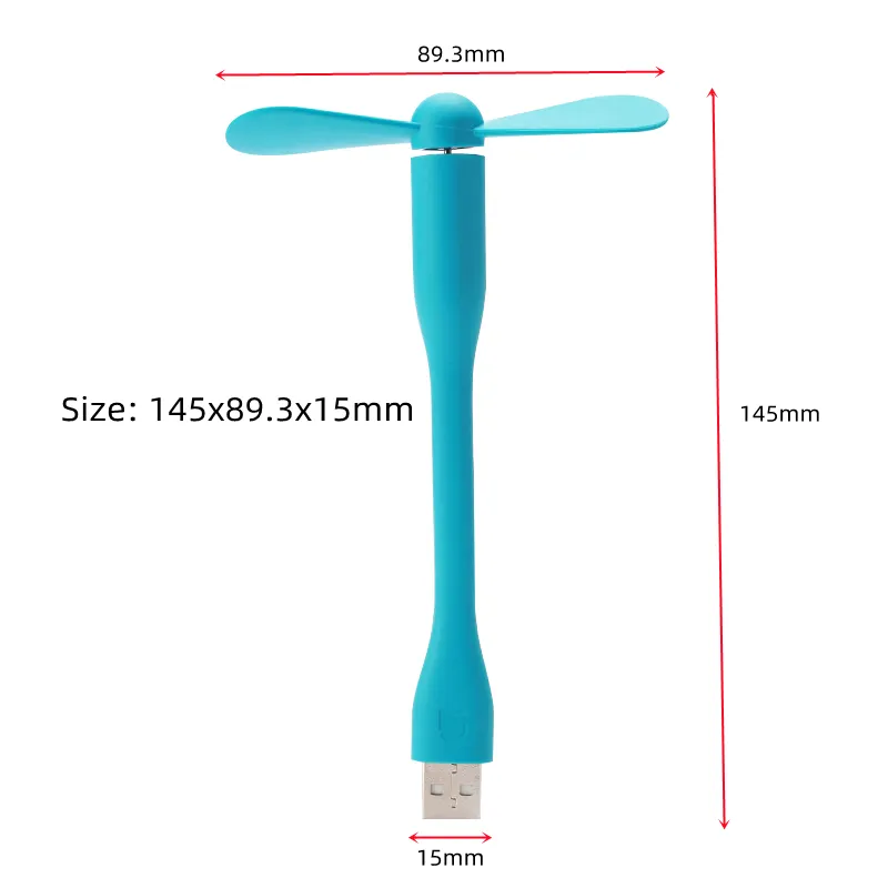 Mini Flexible Bendable USB -ventilator voor Power Bank Laptop PC AC -oplader Portable Hand Fan Computer Zomerreisgadget Dropship