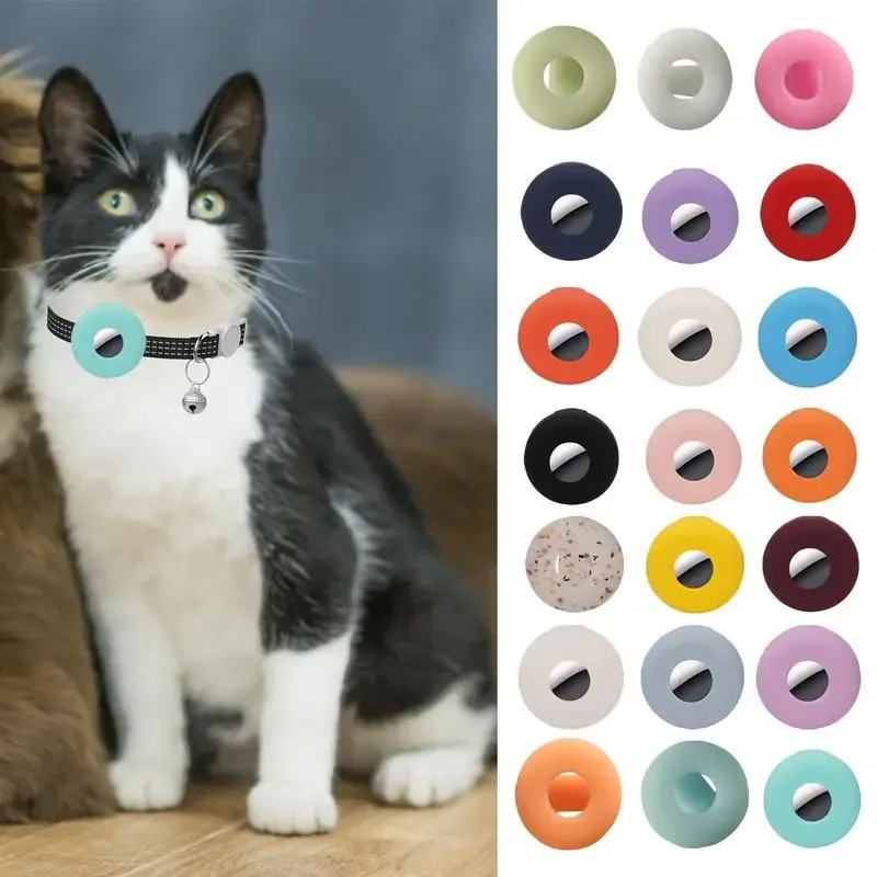 Custodia in silicone GPS per il localizzatore di localizzatore per cani da gatto per gatto di mele protezione protezione per portachiavi di portachiavi di portachiavi.