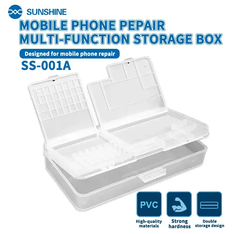 Sunshine SS-001A Caixa de armazenamento multifuncional adequada para reparo de telefones celulares, parafusos da placa-mãe e pequenas ferramentas de armazenamento de peças
