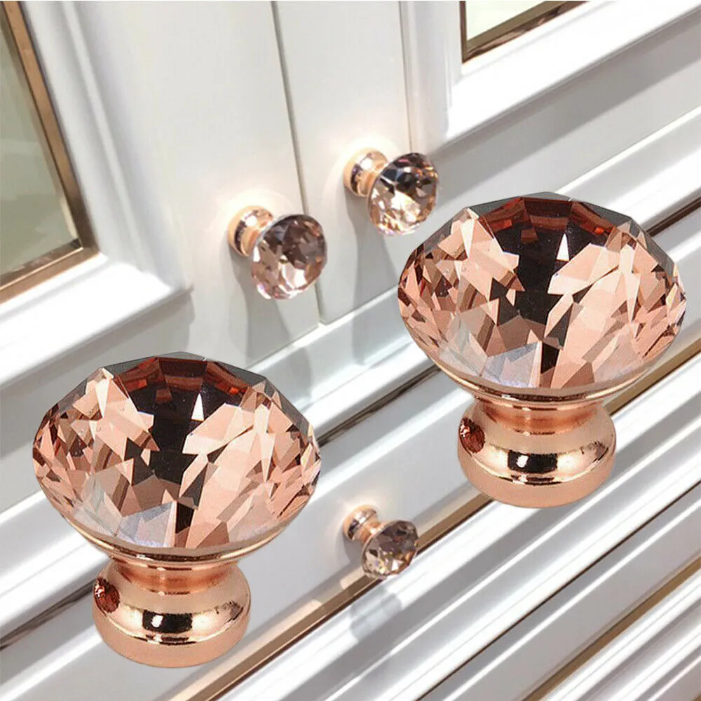 rose gold dresser knobs Single Hole Cabinet Knobs, Modern Style Drawer Pulls Rose Gold Knobs for Kitchen Bedroom Bathroom PS3910SF Rose Gold / 5pcs main image 0