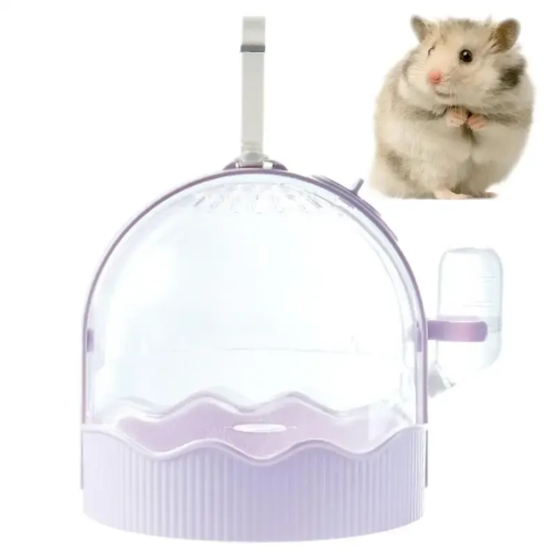 Hamster -Trägerbeutel Hamster Käfig mit Wasserflasche atmungsaktives Hamstergehäuse für Eichhörnchen transparente Haustierträger für die Reise