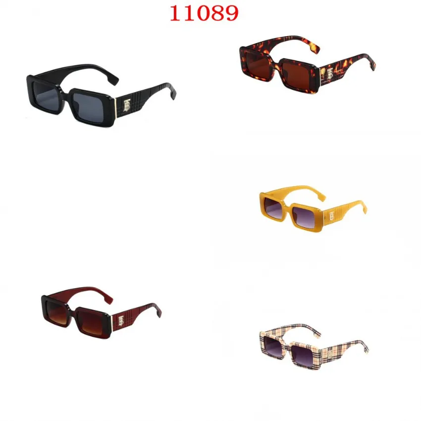 Lunettes de soleil de créateurs Nouvelles lunettes de soleil mode 11089 Lunettes de soleil Cadres carrés de protection solaire