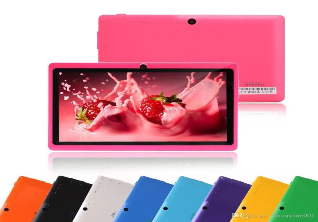 Q88 7 pouces Android 44 Tablette PC Allwinner pas cher A33 Quade Core Double Caméra 8 Go 512 Mo Tablets bon marché capacitifs3218169