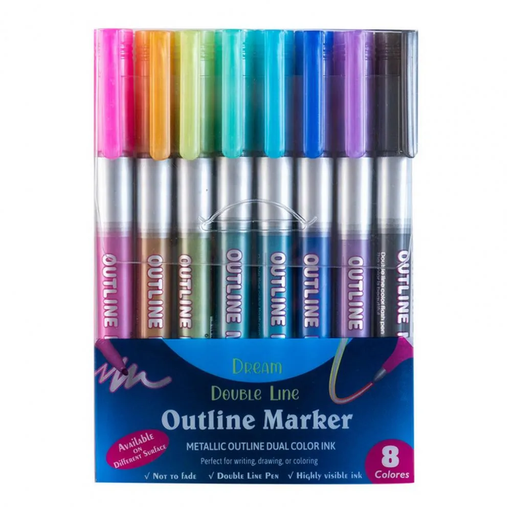 8 PCs Art Marker Farbfast Scrapbooking Nicht-Rutsch schnell trockener Tintenmarker-Stifte für School-Zeichnungsstifte Marker-Stifte