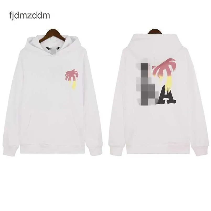 Erkekler Tasarımcı Hoodie Jumper Uzun Kollu Markalı Marka Gradyan Hindistan Cevizi Ağacı Mektubu Unisex Sıradan Gevşek