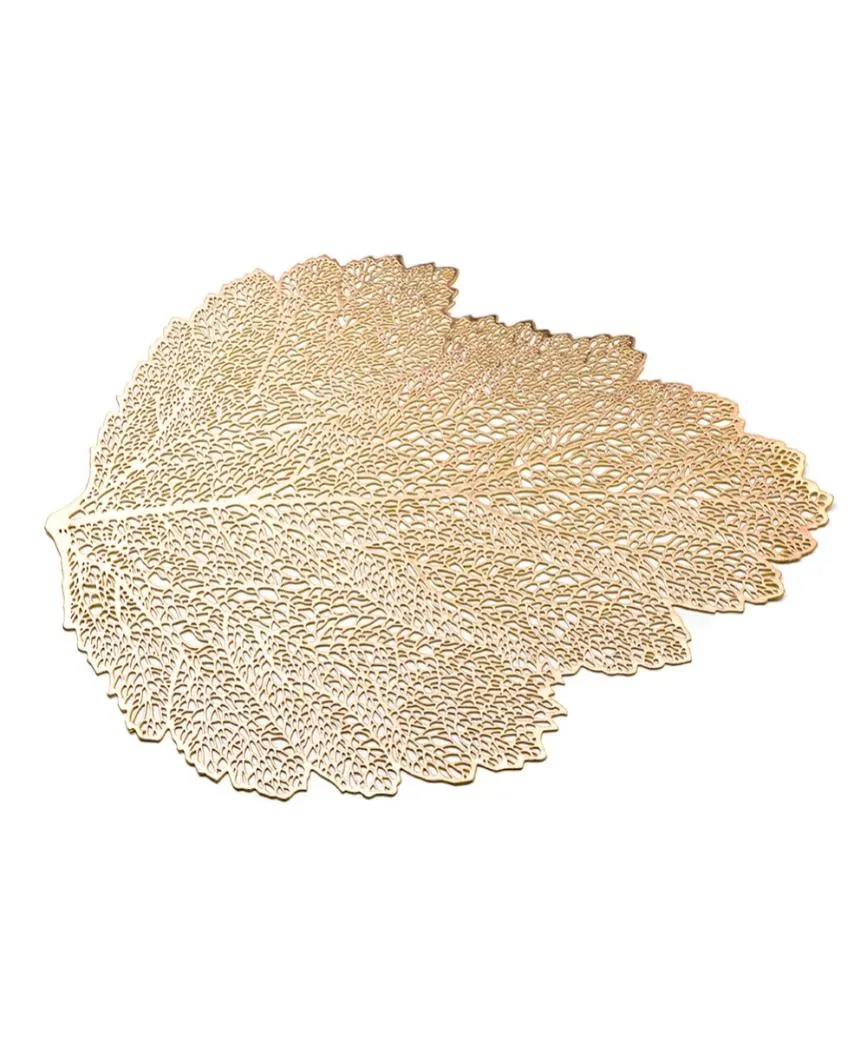 Placemat Table Mat Simulation Plant Leaf PVC Decorative Table Pad Coasters Home Decoration8458286