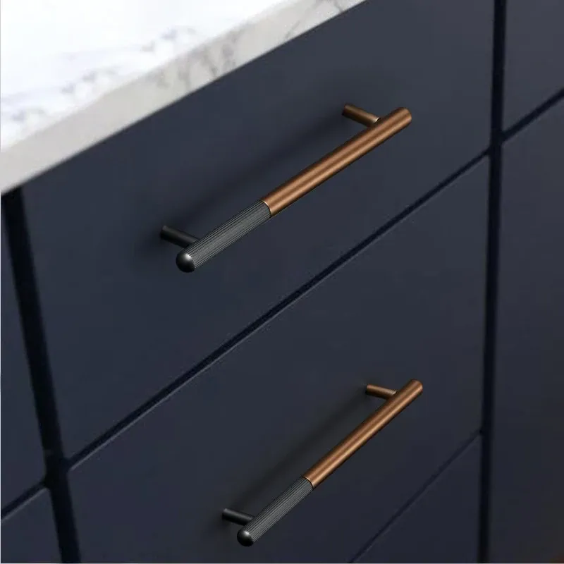 Aluminium alliage brune armoire armoire de cuisine tiroir de cuisine gris manche mars mate de mobilier non glissant