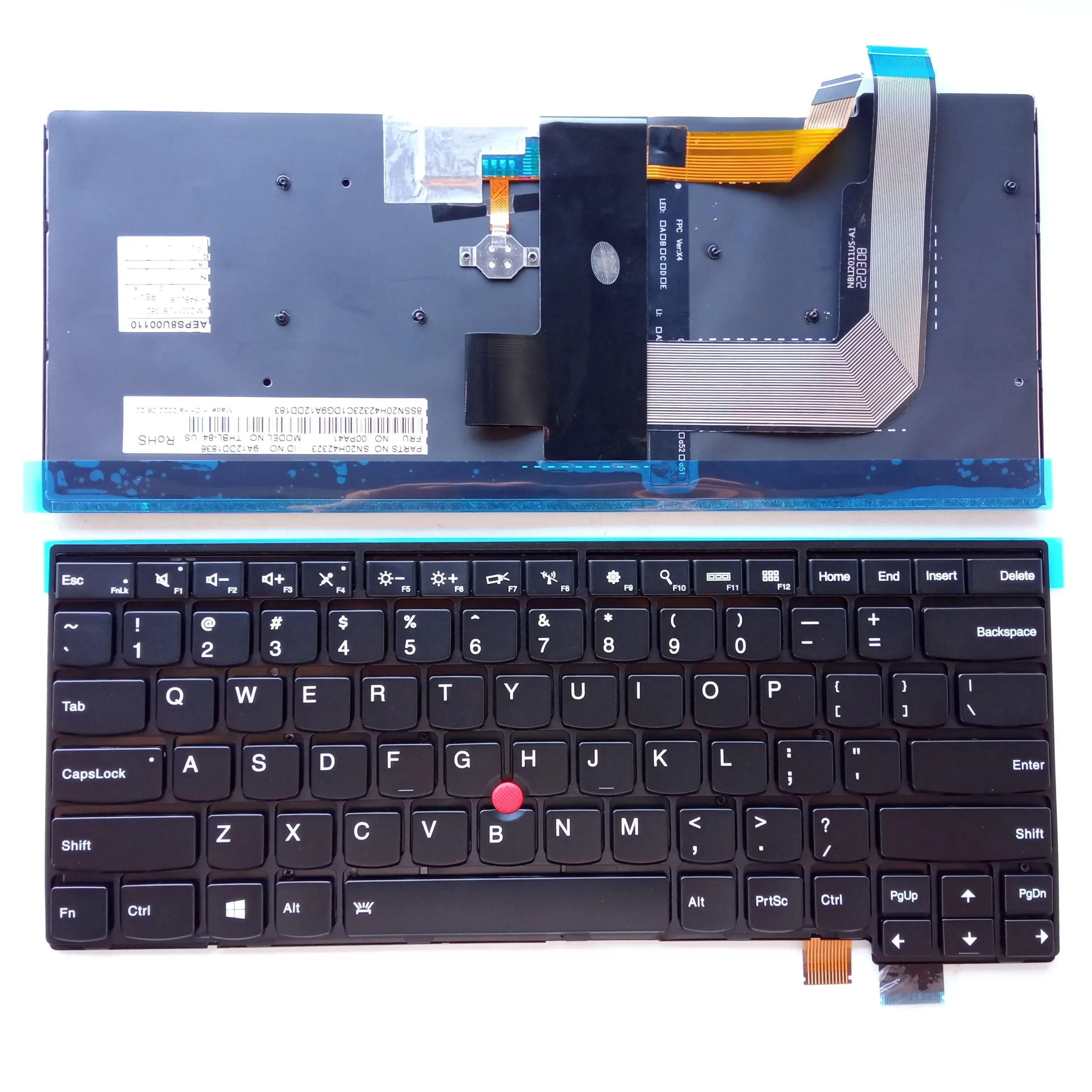 Claviers New US English pour IBM ThinkPad T460S T470S Backlight noir avec un clavier d'ordinateur portable de marque de point