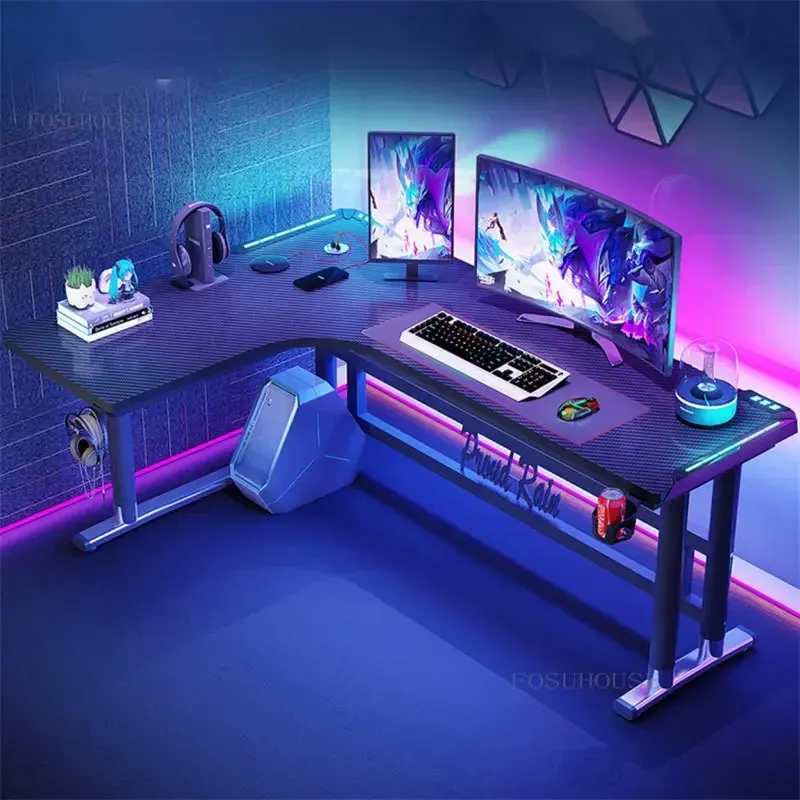 Nordic L Shaped Gaming Desktop For Home Office And Bedroom Double Gaming Computer Desktop Corner Table For Writing And Gaming From Homepro1 501.47 DHgate.Com
