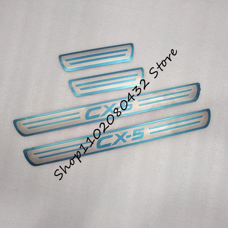 For Mazda CX-5 CX5 2021 -2025 Car Accessories Door Sill Scuff Plate Auto Threshold Protector 4pcs For Mazda CX-5 CX5 2021 -2025 Car Accessories Door Sill Scuff Plate Auto Threshold Protector 4pcs