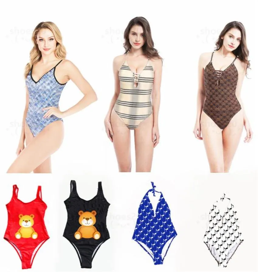 Classic Cute Swimwear Hipster Padded Designer Women039s Onepiece Swimsuits Outdoor Beach Swimming Bandage Luxury Wear5073696