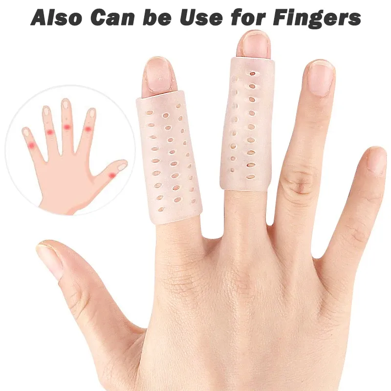 Pexmen 2pcs Gel Zehenschutz Zehen Ärmel Deckungen für Korn Blasen Kallus Zehen und Finger Zehenrohre zur Schmerzlinderung