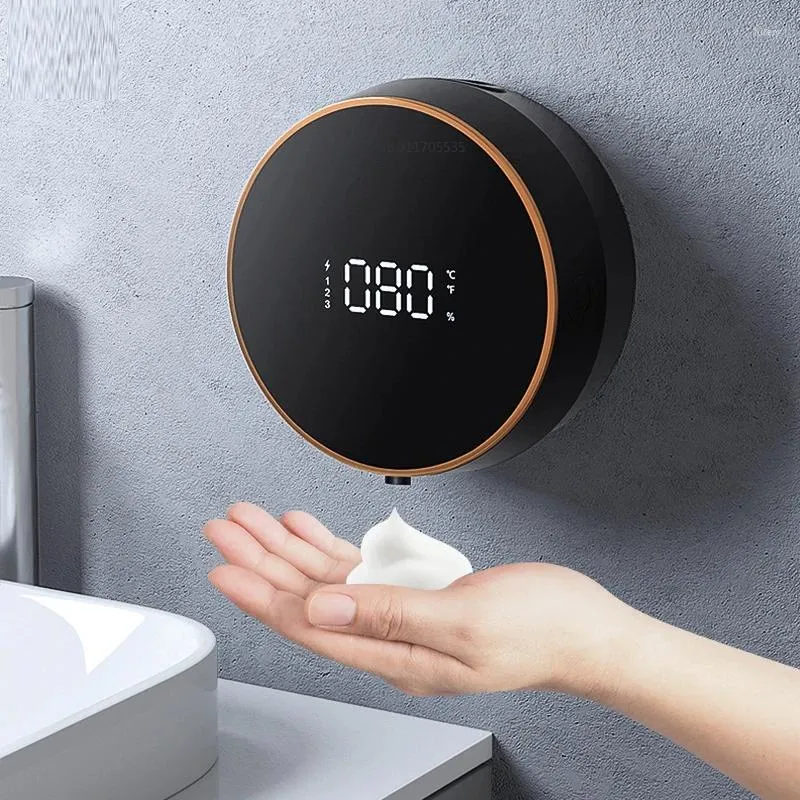 Flytande tvåldispenser LED -skärm automatisk induktionsskummande hand tvättmaskin tvätt 0,25s infraröd sensor för smarta hem