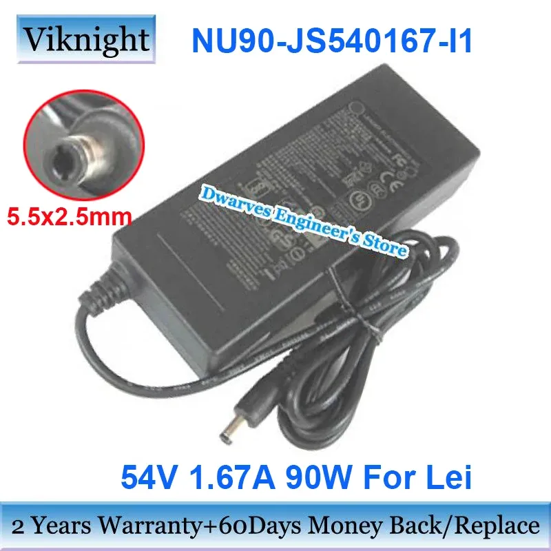 Adapter Genuine NU90JS540167I1 54V 1.67A 90W AC Adapter Charger For Lei ESV160535 NU90JS540167L1 Laptop Power Supply 5.5x2.5mm