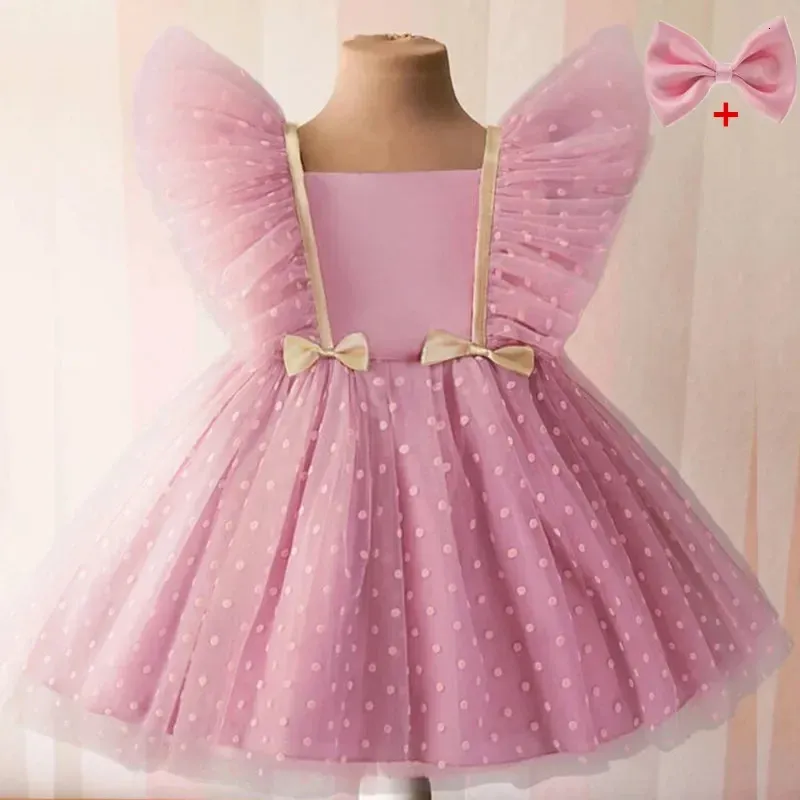 Black Swan Ruffles Girls Evening Party Dress Knee-Length Tulle Mesh Dot  Pattern from Dhgate Girl's Dresses - price 19.45