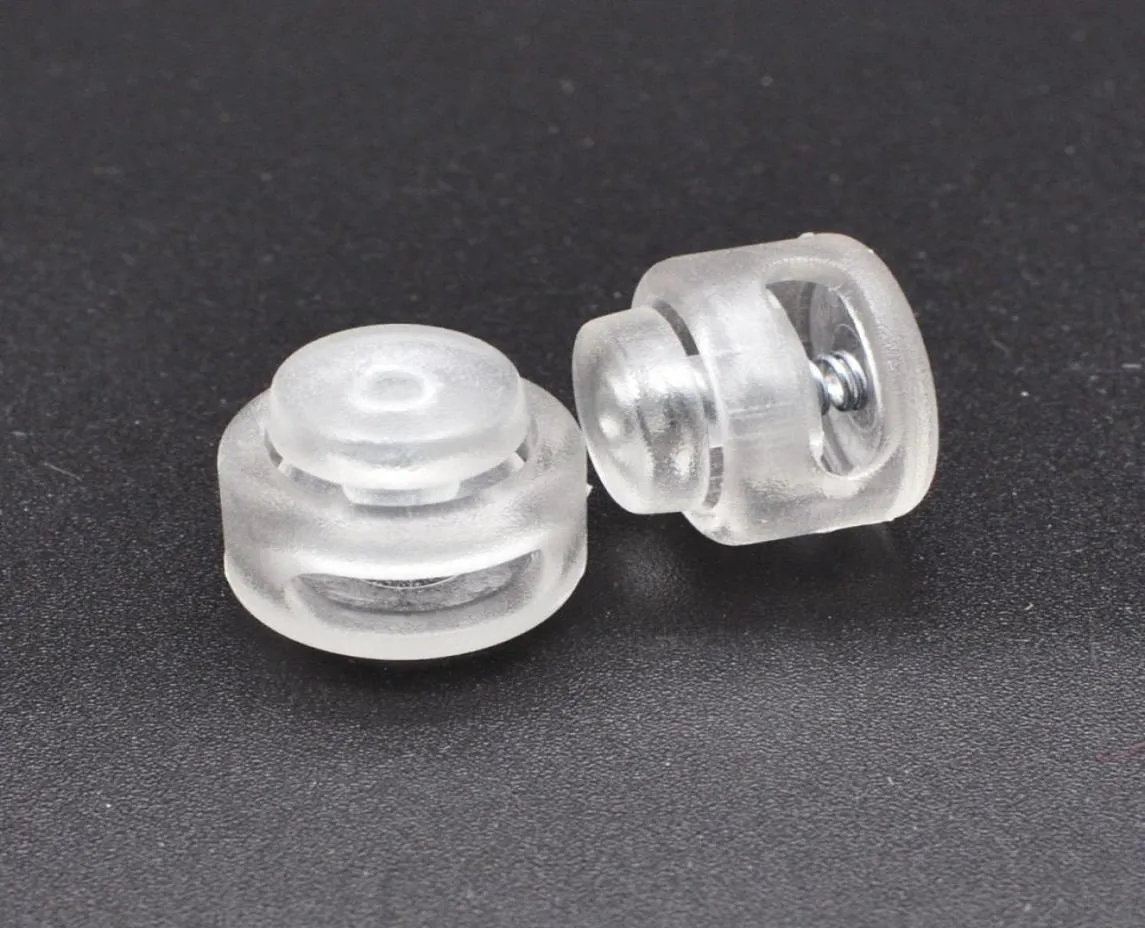 100pcslot Kabelverriegelungsschaltstopper Kunststoff -Toggle -Clip für Paracordbackpack Clear White 3263274