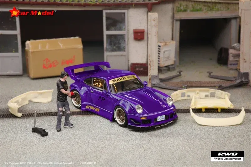 Modèle Star 1:64 RAUH-WELT RWB930 GT GLOSS PURPLE / NFS WHITE LIMITED699 MODÈLE DICAST