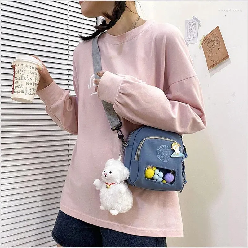 Bolsas de ombro Canvas Small Fashion Mody Mensageiro Bolsa Crossbody para meninas Estudantes Cotton Cloth Feminino Bolsa Bolsas