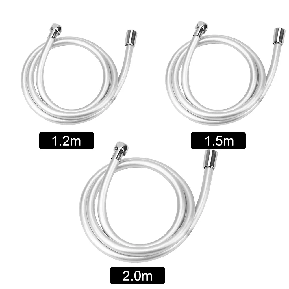 GI/2 Universal Interface 1.2/1.5/2m High Pressure Badrumstillbehör PVC Handhållen Duschslang Flexibel Anti -lindning