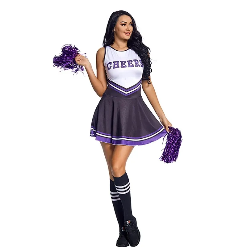 Carnival Cheerleader Socks Costume School Girl - tema Sports outfit Cosplay Fancy Party Dress