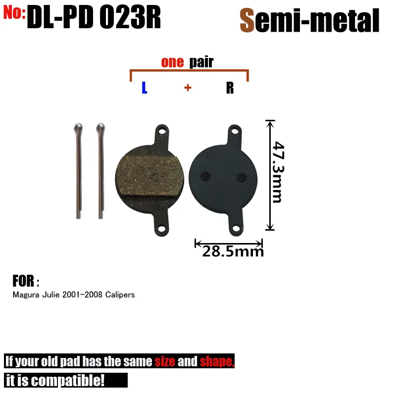 Plaquettes de frein à disque à vélo de 4 paires pour Magura Julie 2001-2008 Pièces de vélos à vélo MTB MTB MTB