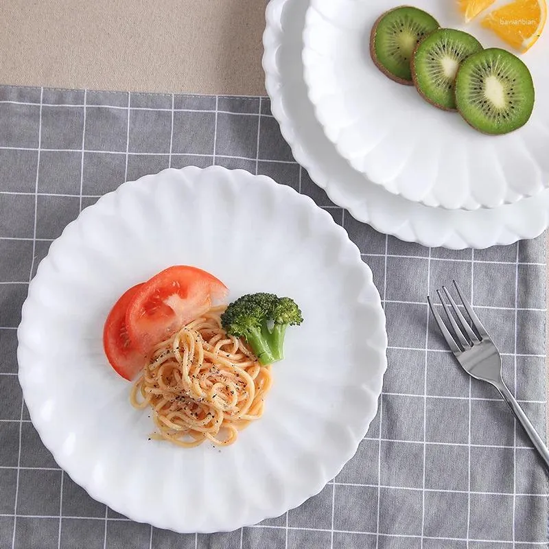 Kommen kom keramische bord huishoudelijke schotel witte westerse vaatgerechten creatief dessert maaltijdlade snack servies