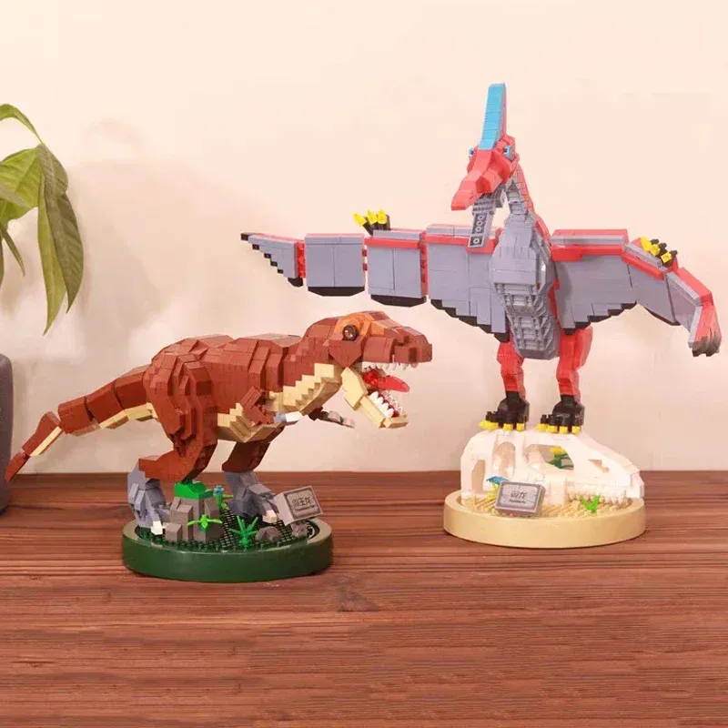 Dino Blocks: Assorted Dinosaur Model Toys, Mini Plastic Dinosaurs