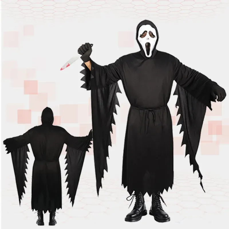 Easter Scream Cos Costume Horror Thriller Cosplay Cloak Movie samma kostymdöd