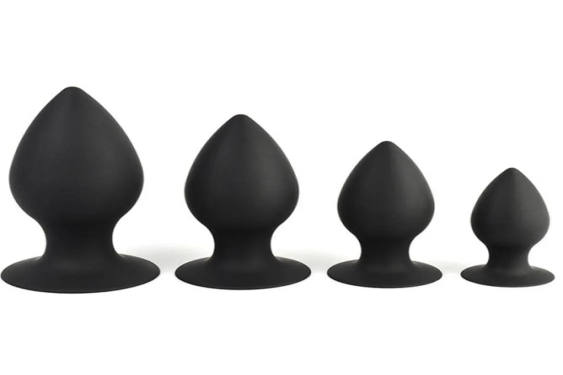 Small Medium Large Extra Large Black Silicone Butt Plug Anal Plug Ass Stimulate Massage Anal Sex Toy Vuxen Games For Par S7624108