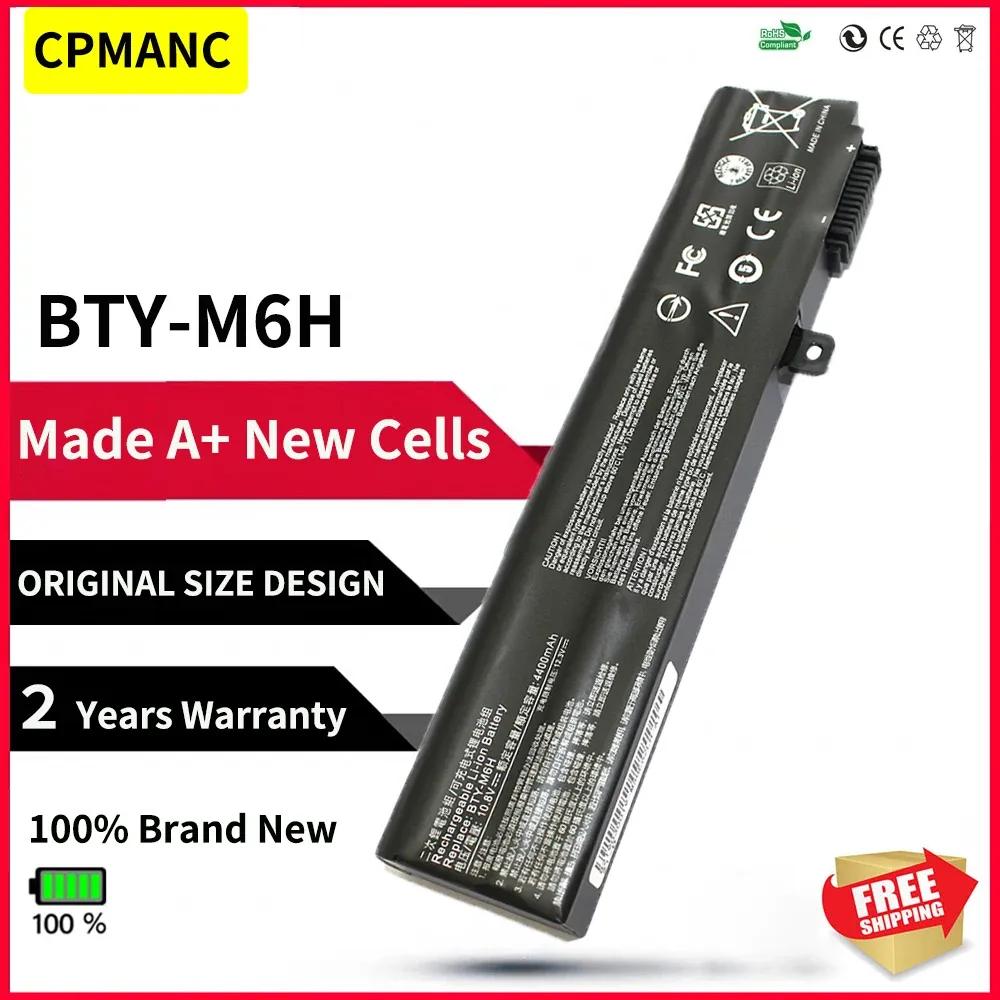 Baterias Cpmanc BTYM6H Bateria de laptop para MSI GE62 GE72 GP62 GP72 GL62 GL72 GP62VR GP72VR PE60 PE70 MS16J2 MS16J3 MS1792 MS1795
