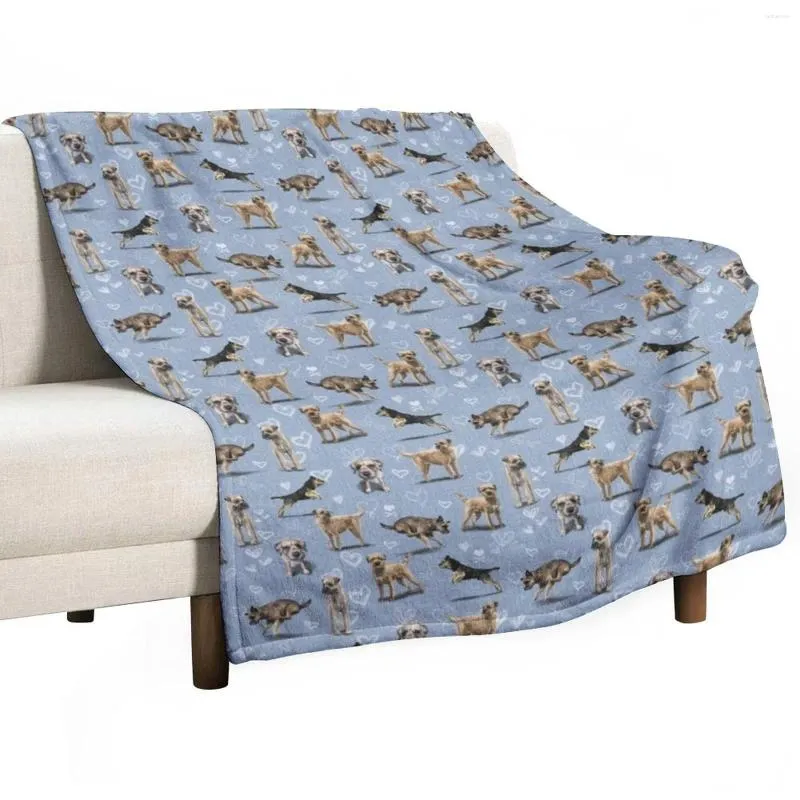 Blankets The Border Terrier Throw Blanket Thermal For Travel Bed Plaid Winter
