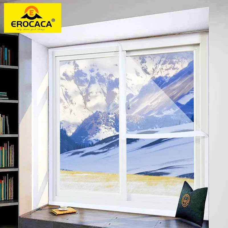 Films Erocaca Winter Windows Rétrocheur Isolation thermique Film Indoor Windproofing Warm Selfadhesive for Energy Saving Film Soft Glass Film