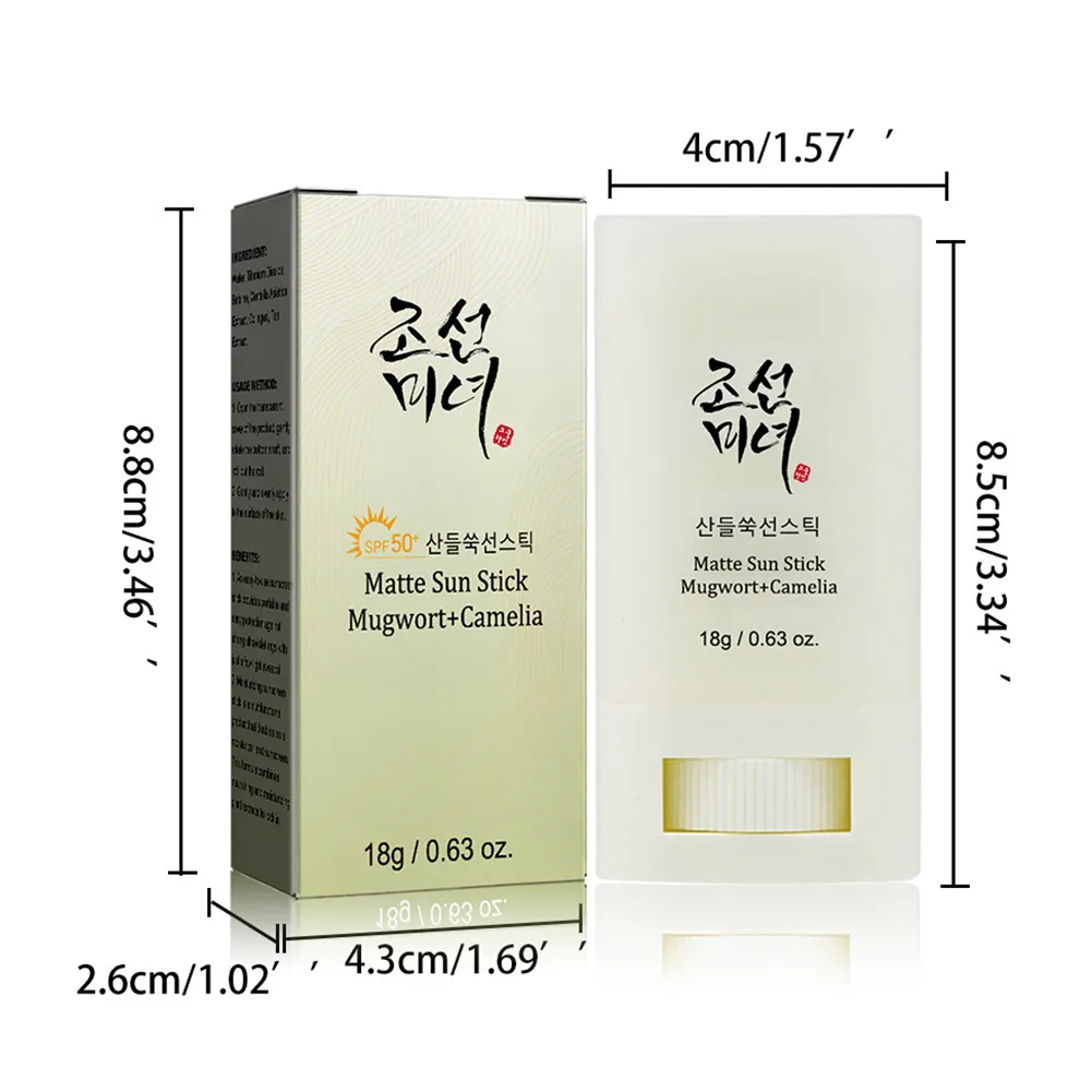 Zonnebrandcrème Matte Sun Stick verfrissende SPF50+ UV Beschermende gezicht Anti-oxidant olie-controle zonnebrandcrème voor zonnebrandcrème