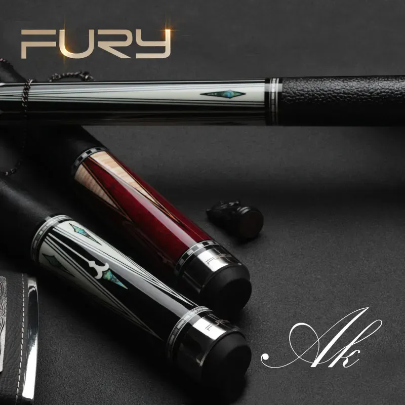 Fury Billiard Pool Cue Maple Shaft Ak Series com caixa de linho TEC TCO Taco de Billar Stick Kit Remessa pelo fabricante 240328