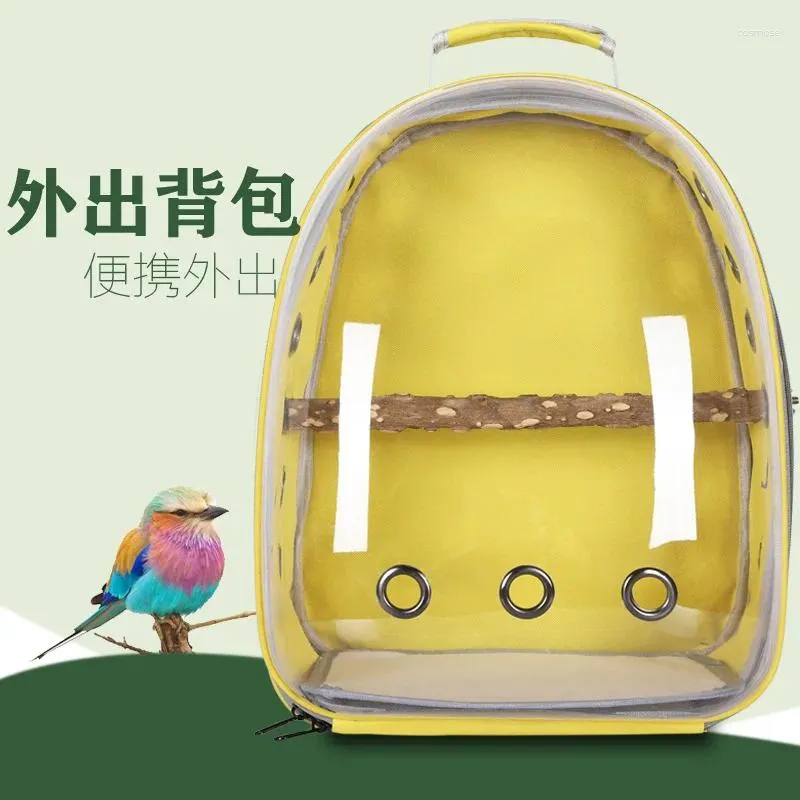 Cat Carriers Mopet Bird Bag Pet Pet Parrot Backpack Backpack Drapparent Cage Large Machine Gray Machine Xuan Phoenix Tiger Skin