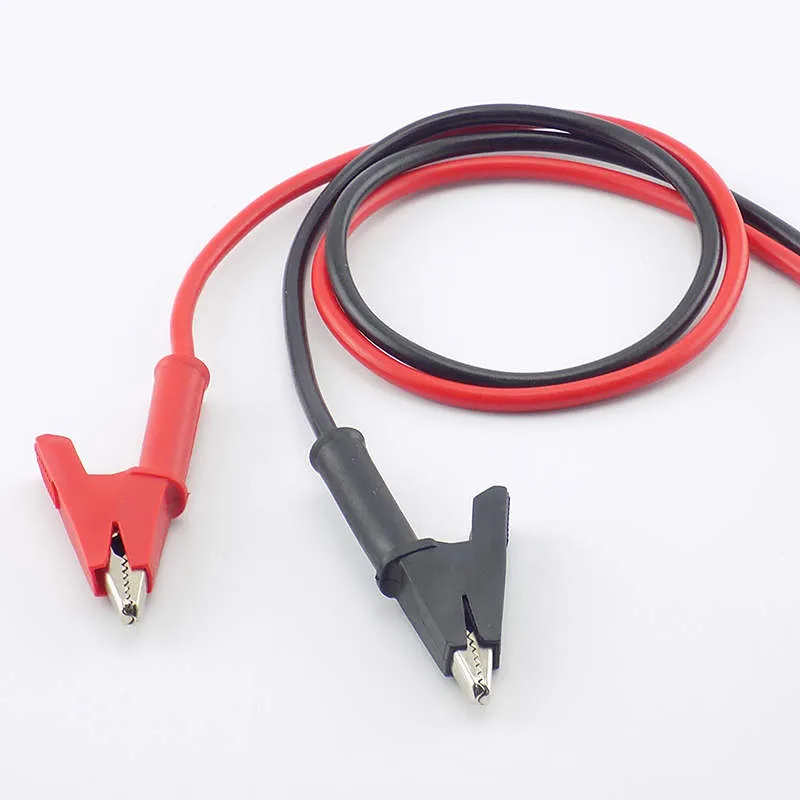 thumbnail image 2 of TheSiliconValley Alligator Clip Test Leads – 15A, 3.3ft, 2PCS, Multimeter Jumper Wires, 1500V 2 of 5