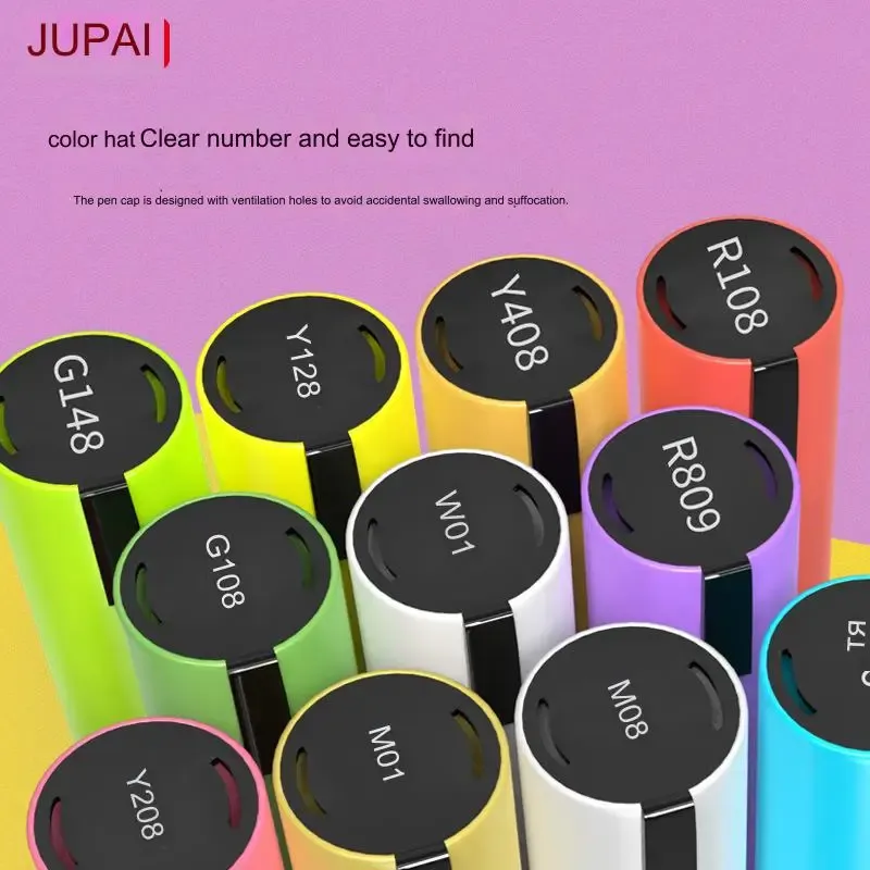 JUPAI Colors Acrylic Paint Pens, Large capacity 5g Water-based Ink Permanent Markers for Drawing Manga Arts and Crafts Supplies