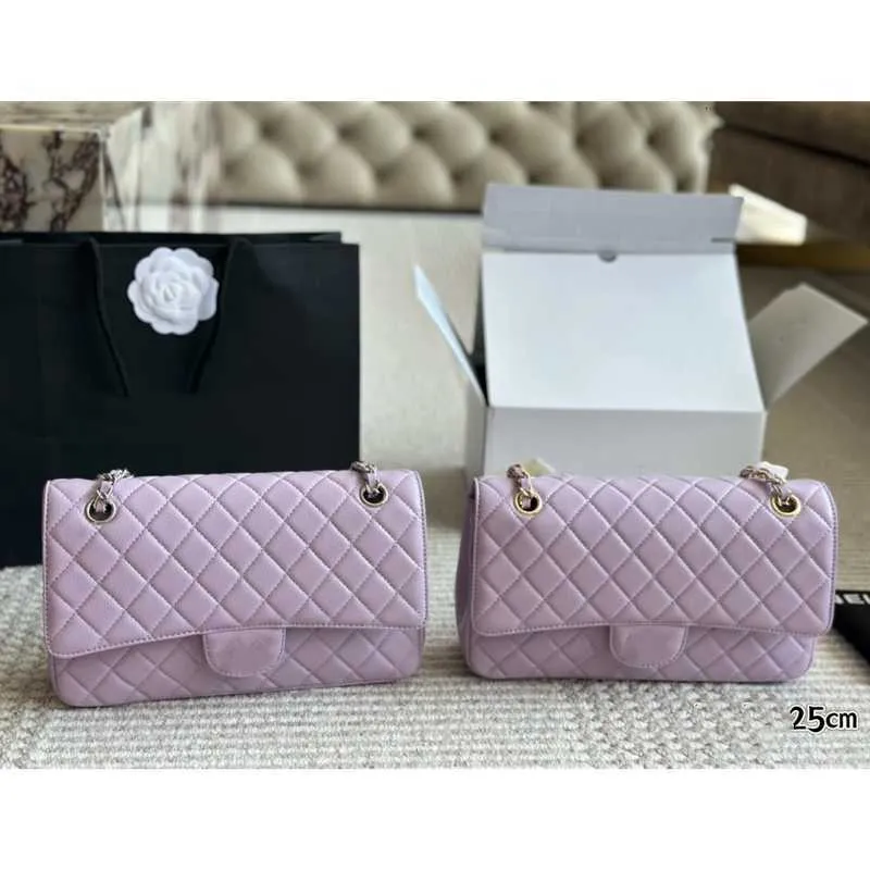 Retail Luxury Bag Shop 90% Fragrance Factory all'ingrosso Small High Sense 2024 Lingge New Women's Chain Temperament Single Spalla Msenger Purple Series Sling