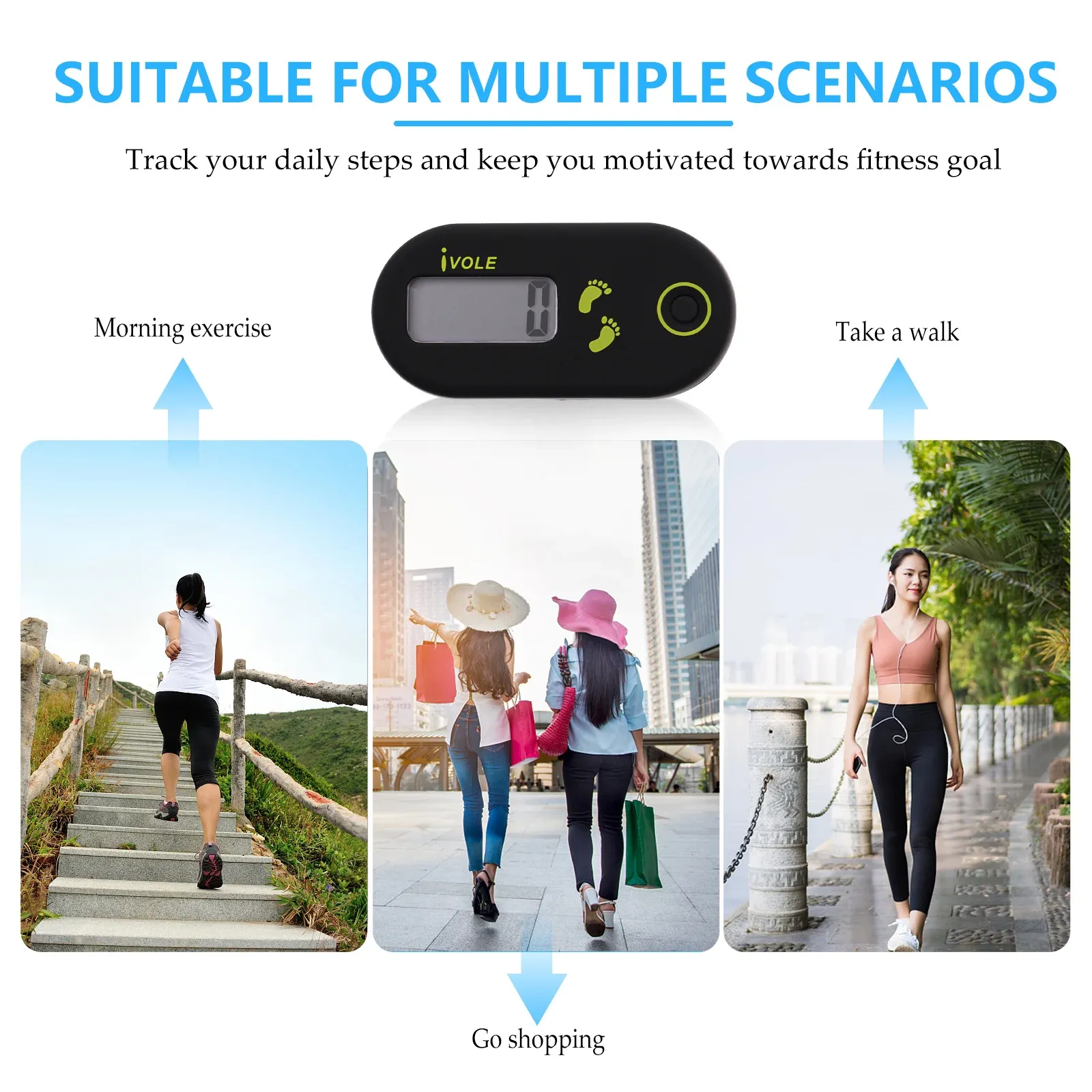 Pedometer Step Counters 3D Clip On Digital Walking... From Ddmymaster ...